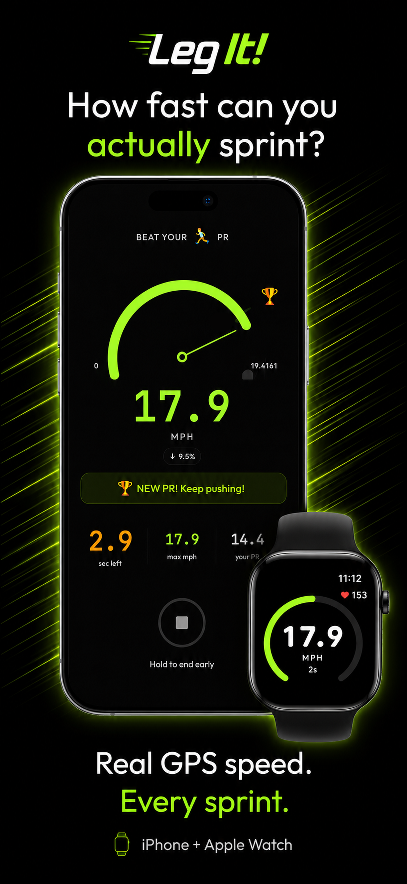 Leg It! Live Speedometer