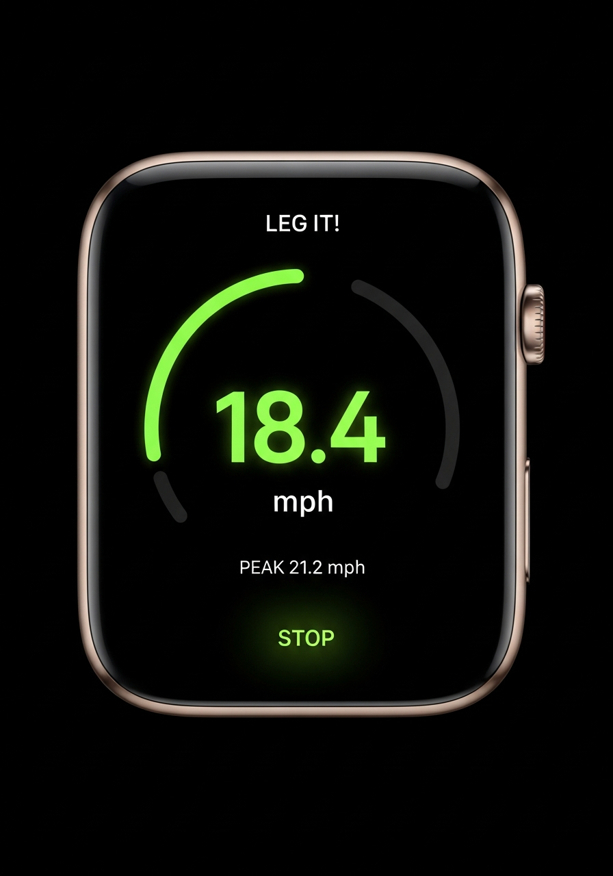 Leg It! Watch — Live Speedometer